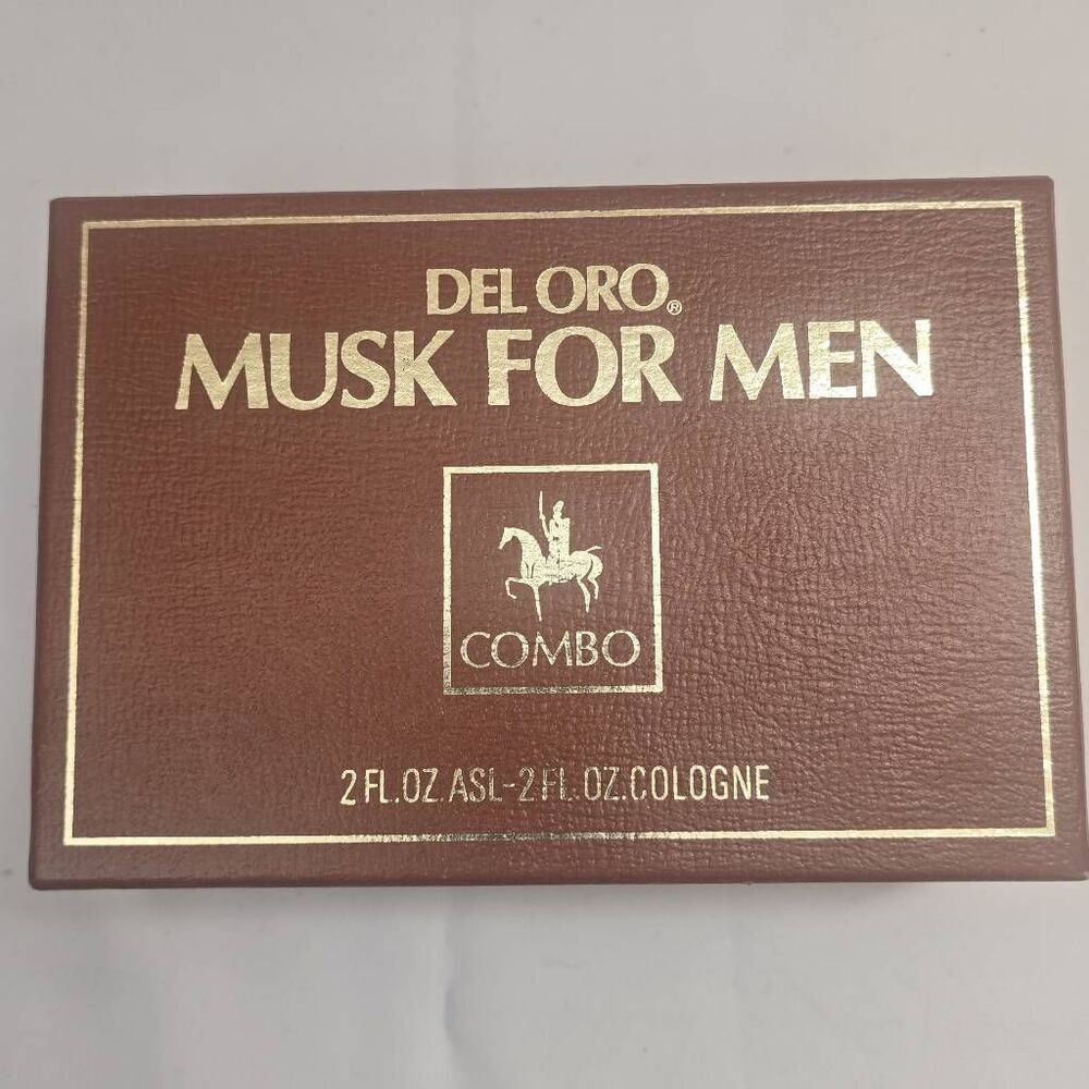 DEL ORO MUSK FOR MEN, COSMETCO, NIB, NEVER USED, 2 FL OZ PER BOTTLE, SMELLS SEXY